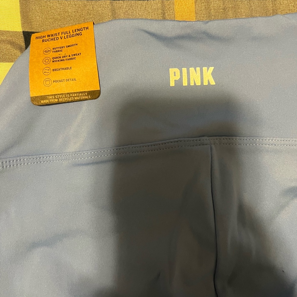 Pink High Waist Ruched Leggings - Picture 6 of 6